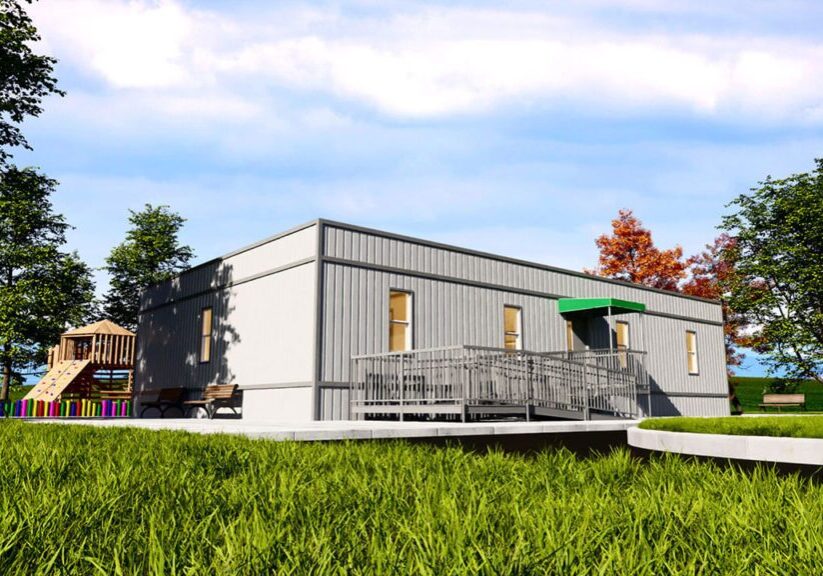 School modular classroom building by Nadler Modular